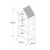 HANAH HOME Višenamenska polica Multipurpose Shelves 4 White Yellow