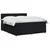 vidaXL Postelja boxspring z vzmetnico Črna 160 x 200 cm Blago
