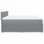 Vidaxl Box spring postelja z vzmetnico svetlo siva 200x200 cm blago