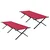 Sklopivi kamperski krevet 2 pcs Crvena 210 x 80 x 46 cm