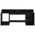 Stol s ladicama Crni hrast 200 x 55 x 91 cm Konstruirano drvo