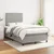 Vidaxl Boxspring postelja z vzmetnico svetlo siva 120x190 cm blago