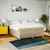 Vidaxl Box spring postelja z vzmetnico krem 200x200 cm blago