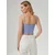 Sinsay - Crop top s vezom - bledoplavo
