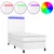 Krevet box spring s madracem LED bijeli 90x190 cm umjetna koža