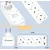 shumee Električna vtičnica, USB razdelilnik Lencent bela 5 v 1, 3x ženski, 2x USB A