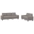 2-dijelni set sofa smeđesivi od tkanine