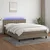 Vidaxl Box spring postelja z vzmetnico LED taupe 140x200 cm blago