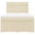 Vidaxl Box spring postelja z vzmetnico krem 140x190 cm blago