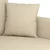 Vidaxl Kavč dvosed krem 140 cm blago