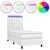Vidaxl Box spring postelja z vzmetnico LED bel 100x200 cm umetno usnje
