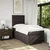 Vidaxl Box spring postelja z vzmetnico temno rjava 90x200 cm blago