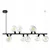 Luster na sajli 10xE27/20W/230V crna
