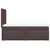Vidaxl Box spring postelja z vzmetnico temno rjava 90x200 cm blago