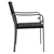 Vrtne stolice s jastucima 4 kom crne 56x59x84 cm od poliratana