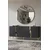 Hanah Home komoda Evva 150, 125 cm, antracit / zlatna