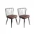 Hanah Home Set 4 trpezarijske stolice Yildiz Svetlobraon-Crni