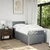 Vidaxl Box spring postelja z vzmetnico svetlo siv 100x200 cm blago