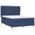 Vidaxl Box spring postelja z vzmetnico modra 140x200 cm blago