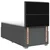 vidaXL Postelja boxspring z vzmetnico Temno siva 100 x 200 cm Blago