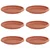 Kružni Pladanj za Cvijeće 6 pcs Crvena cigla O 14 x 2 cm