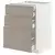 METOD / MAXIMERA Pod.elem.3front/2dnj/1srd/1vis.fiok, bela/Upplöv tamnobež, mat, 60x60 cm