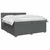 vidaXL Postelja boxspring z vzmetnico Temno siva 200 x 200 cm Blago