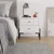 Hanah Home Noćni stočić, 44.9x52x35cm, Beli