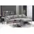 Atelier del Sofa Ugaona garnitura Leo 90x65x255cm Siva