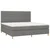 Vidaxl Box spring postelja z vzmetnico LED temno siva 200x200 cm blago