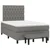 Vidaxl Box spring postelja z vzmetnico temno siva 120x200 cm blago