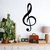 Wallity Zidna dekoracija Treble Clef, 28x59cm, Crna