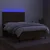Vidaxl Box spring postelja z vzmetnico LED temno rjava 140x190cm blago