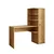 Hanah Home 2077 radni sto s policom 143,2 × 143,2 × 50 cm, atlantski bor