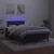 Vidaxl Box spring postelja z vzmetnico LED črna 120x200 cm žamet