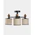Opviq luster Neptun Wood 3, 3 × E27, crni / braon