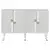 Hanah Home Komoda Ahart 120x80x30cm Belo-Zlatna