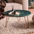 Livetastic Klubska Miza Marble, Marmor, Zelena