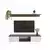 HANAH HOME TV polica Elia Walnut White
