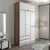 Hanah home Ormar Elina 140x253x52cm Belo-Bež