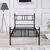 Hanah Home Ram za krevet Akin, 100x200 cm,Crni