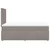 Vidaxl Box spring postelja z vzmetnico taupe 120x190 cm blago