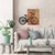 Wallity Zidna dekoracija Historical Floral Bike - L - 376, 70 x 88 cm,  Smeđa