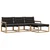 Set vanjskih sofa 4 kom. Bijela i crna