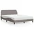 Vidaxl Postelja z vzmetnico Dover taupe 140x190 cm blago
