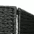 Sobna pregrada s 4 panela crna 154 x 160 cm od vodenog zumbula
