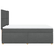 vidaXL Box spring postelja z vzmetnico temno siva 160x200 cm blago