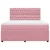 Vidaxl Box spring postelja z vzmetnico roza 180x200 cm žamet