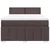 Vidaxl Box spring postelja z vzmetnico temno rjava 140x200 cm blago