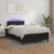 Krevet box spring s madracem LED crni 120x200cm od umjetne kože